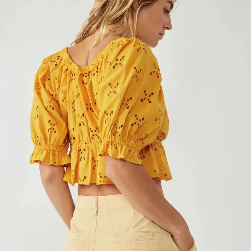 Women’s FREE PEOPLE
GARDENIA TOP Medium Color Golden Girl - Picture 11 of 15